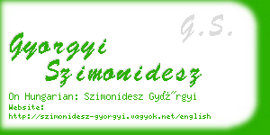 gyorgyi szimonidesz business card